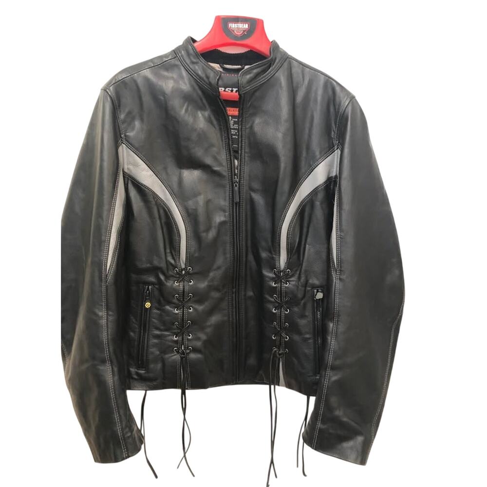 Firstgear Women's Premium Leather Moto Riding Jacket Size L